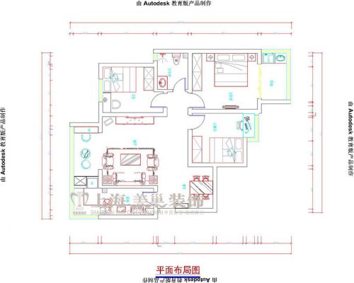 方圓經(jīng)緯美式鄉(xiāng)村裝修三室兩廳112平效果圖案例