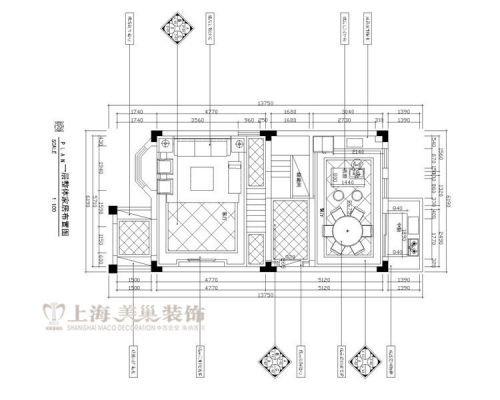 水映唐莊180平復(fù)式美式鄉(xiāng)村裝修方案