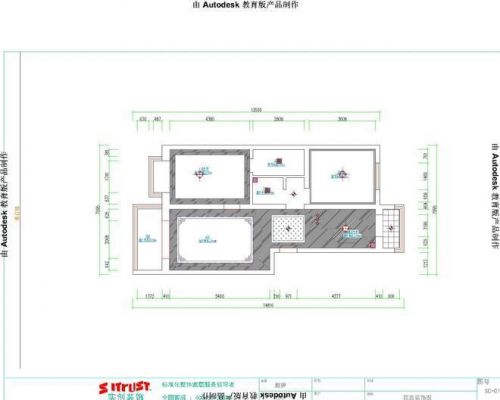 高教新城兩居中式裝修