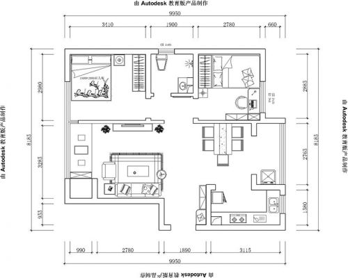 國龍綠城怡園88平兩室兩廳簡約風格裝修方案