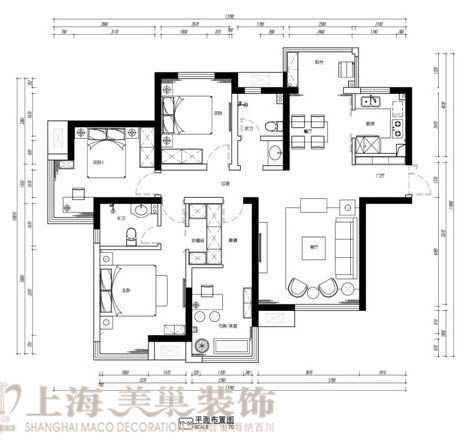 天驕華庭裝修設(shè)計(jì)三室兩廳效果圖新中式風(fēng)格