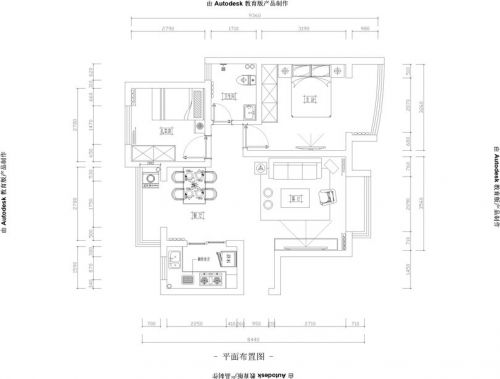 中力七里灣70平兩室兩廳現(xiàn)代簡約裝修效果圖