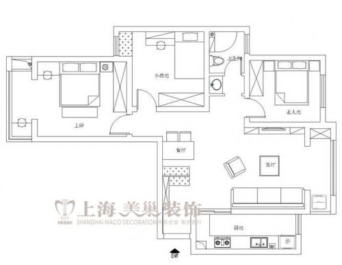 金域上郡120平三室兩廳現(xiàn)代簡(jiǎn)約裝修風(fēng)格樣板間