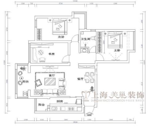 金域上郡135平三室兩廳現(xiàn)代簡(jiǎn)約裝修風(fēng)格樣板間