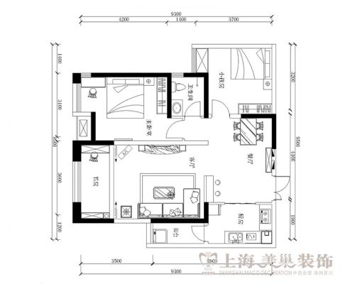 金域上郡89平兩室兩廳現(xiàn)代簡(jiǎn)約裝修風(fēng)格樣板間