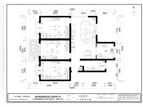 【思雨設計&逅屋施工】《惠風和暢》揚州瘦西湖110平3居簡歐