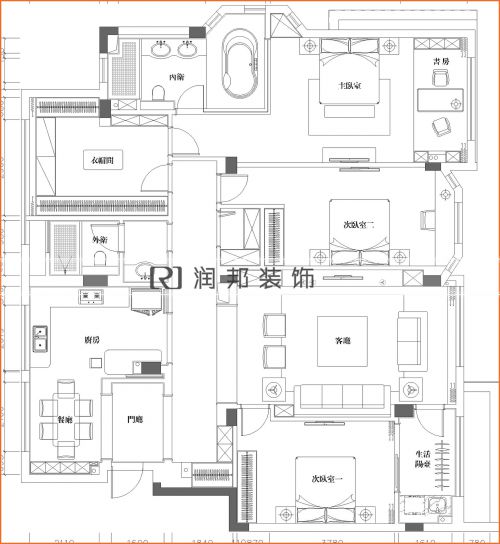 融創(chuàng)亞美利加158平方簡(jiǎn)歐風(fēng)格