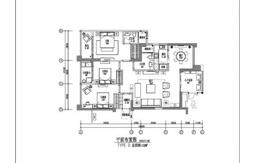 珠江壹城3室2廳150平米現(xiàn)代風格