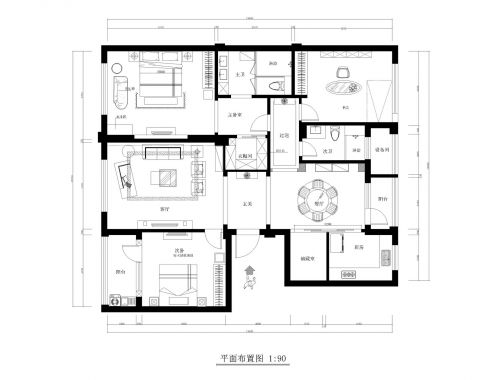 中海九號(hào)公館3室2廳130平米現(xiàn)代風(fēng)格