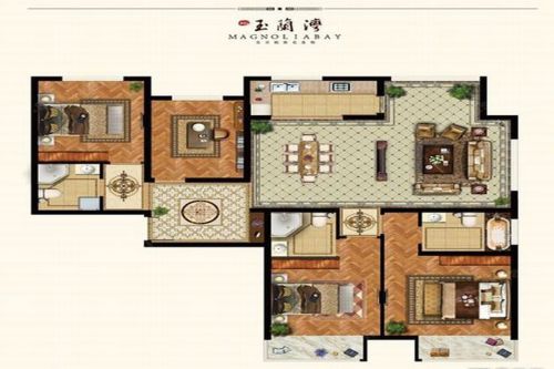 K2玉蘭灣4室2廳160平米新古典風(fēng)格