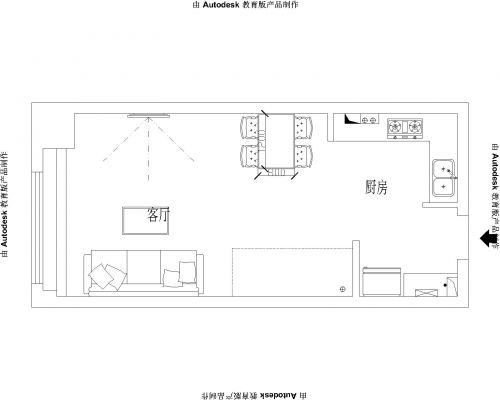 哈爾濱實(shí)創(chuàng)裝飾東方新天地96平地中海風(fēng)格LOFT戶(hù)型裝修方案