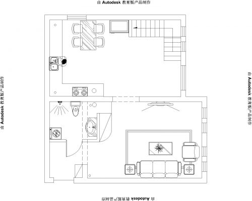 星光耀120平LOFT戶型簡歐風格設計方案-哈爾濱實創(chuàng)裝飾