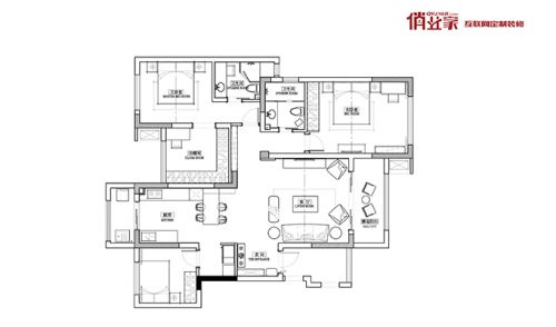 俏業(yè)家裝飾|約克郡四居室|北歐風(fēng)格