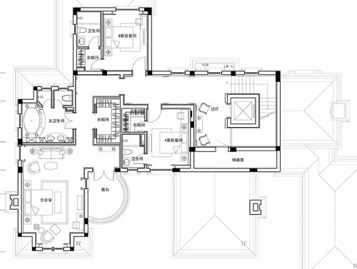 鞏義自建別墅800平方簡歐風格