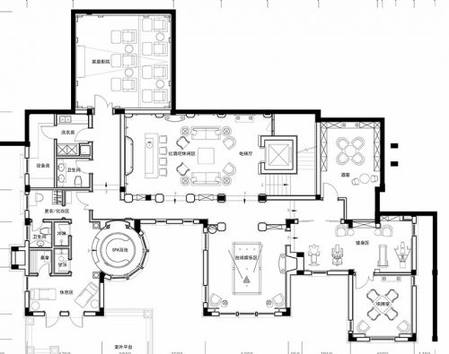 鞏義自建別墅800平方簡歐風格