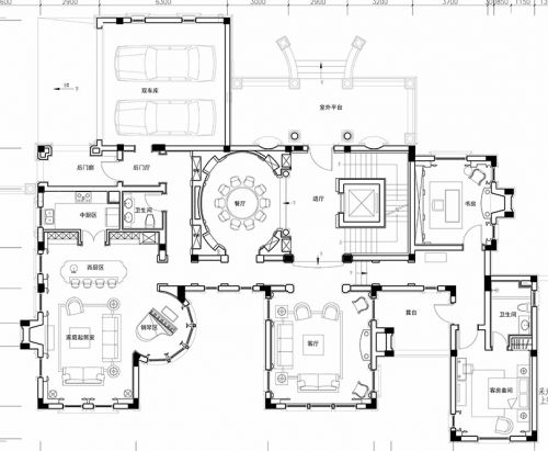 鞏義自建別墅800平方簡歐風格