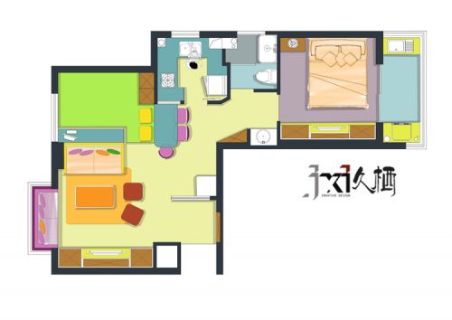 久棲設(shè)計--福州鶴林新城戀上小戶型