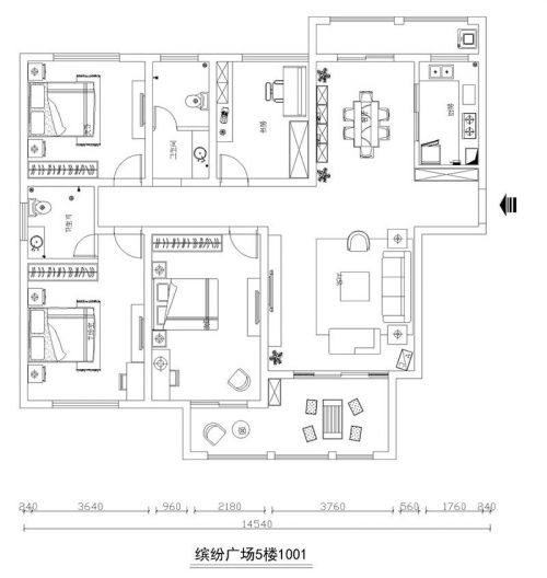 商丘繽紛廣場(chǎng)166平方四室兩廳現(xiàn)代簡約風(fēng)格