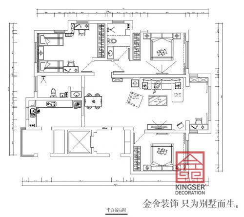 金舍裝飾—中山華府—110平米—地中海風格—設計案例