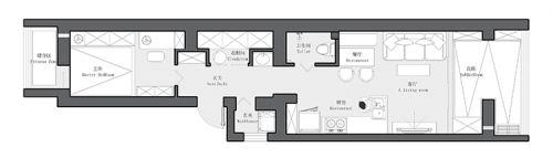 北京南菜園丨47㎡一居變兩居，居然還能擠出衣帽間